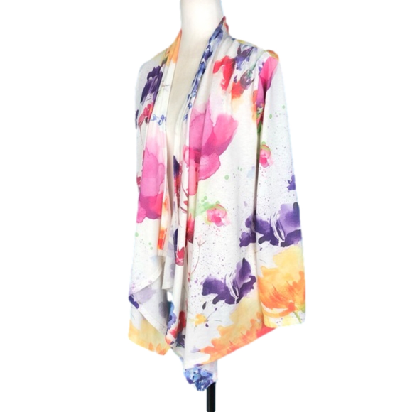Open Gates Sweaters - Open Gates floral open cardigan